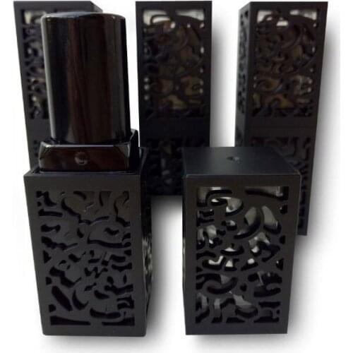Hollow Fashion Design Square Lipstick Tube Black High Quality Lip Balm Tube DIY Empty Lip Gloss Bottles Travel 50pcs/lot