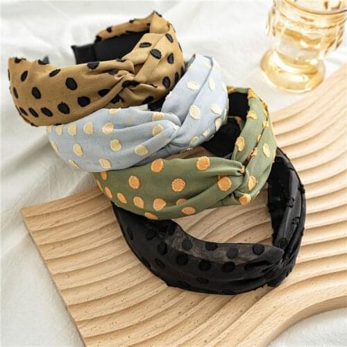 Women Fabric Hairband Twist Bow Knot Cross Headband Girl Hair Band Lady Headwear