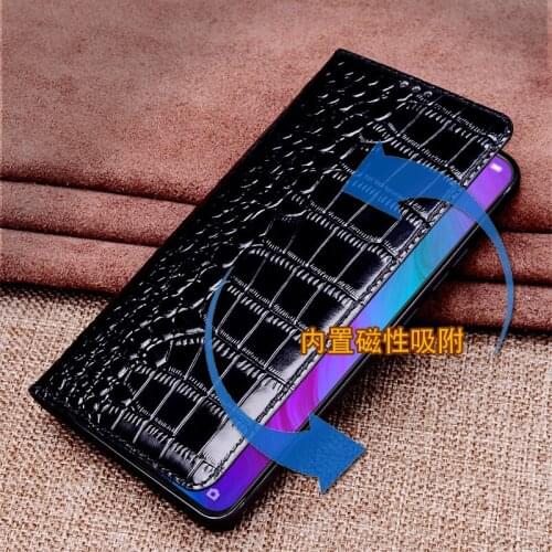 Luxury Genuine Leather Flip Case Cover Magnetic Cases For Oppo Reno 10x Cases Leather Cover Phone Cases Fundas