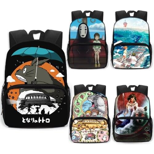 Cartoon Totoro Spirited Away School Backpack Children School Bags for Boys Girls Daypack Kids Kindergarten Backpack Book Bag