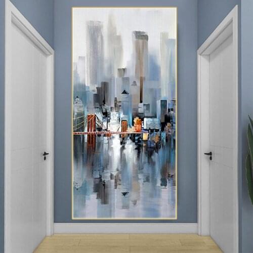 Modern City Building Canvas Painting Landscape Poster Scenery Prints Home Decor Abstract Wall Art Pictures For Living Room Decor
