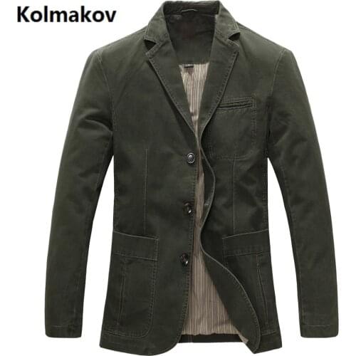 2021 Spring Men 100% Cotton Casual Blazer Mens Brand Military Jacket Blazers Mens Suit Coat Male Blazer Masculino Jackets