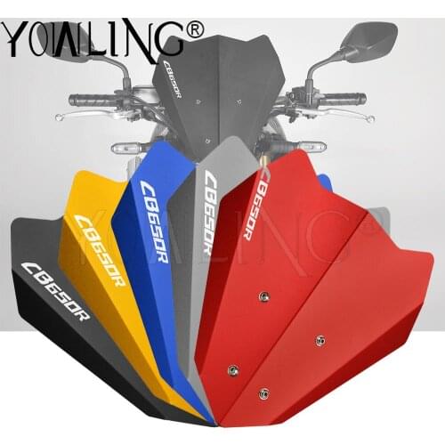 Motorcycle Accessories Wind Deflectors Shield Screen Protector Windshield Fairing Windscreen Bracket For HONDA CB650R 2018 2019