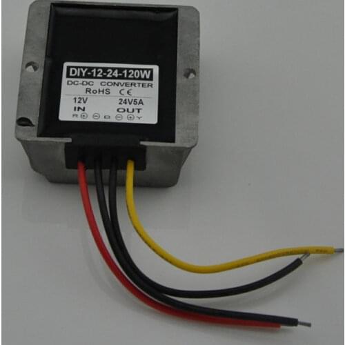 Converter RegulatorWaterproof DC/DC 12V Step up to 24V 5A 120W Aluminum Shell