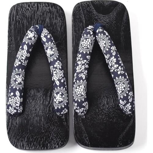 Japan Style Geta Clogs Men Japanese Traditional Indoor Home Slipper Wooden Flip Flops Kimono Anime Cosplay Shoes Outdoor Sandals
