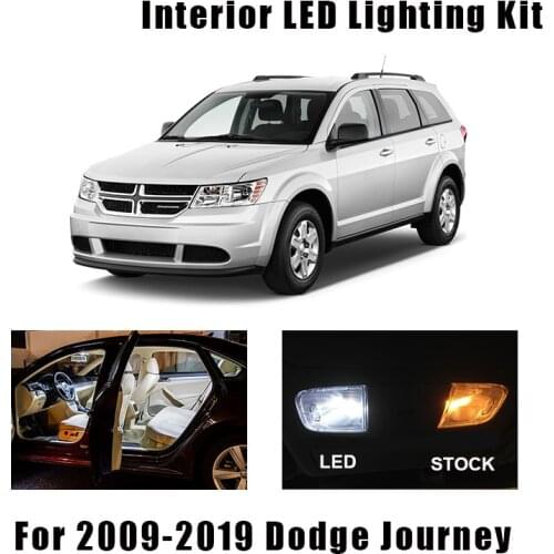 11pcs White Canbus LED Interior Light Map Dome Bulbs Kit Fit For Dodge Journey 2009-2016 2017 2018 2019 Trunk License Lamp