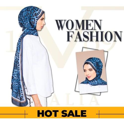2020 Hot Sale Women 90x200 cm Navy Blue Pavia Shawl Silky Scarf Muslim Hijab Wrap Female Neck Warm Headband Face Mask Lady