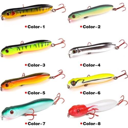 8Pcs Popper Lure Topwater Floating Hard Bait 10.5cm 15g Artificiais Leurre Peche Wobbler Sea Fishing Tackle