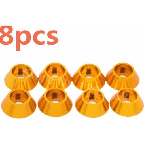 8Pcs Aluminum Alloy M3 Cup Head Screw Washer Upgrade Parts 12MM*8MM*3MM*high 4MM For RC Car Remote Control Cars