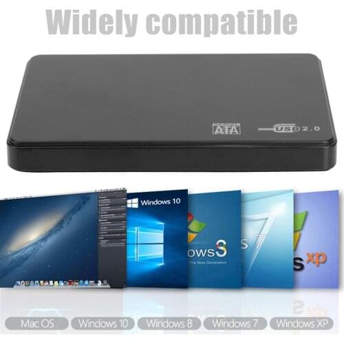 ALLOYSEED HDD Case 2.5 Inch SATA to USB 2.0 Adapter Hard Drive Enclosure For SSD Disk Case HDD Box HD External HDD Enclosure