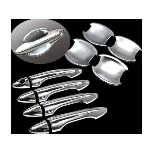 For Hyundai IX35 Tucson 2009 - 2014 High Quality CHROME CAR DOOR HANDLE COVER TRIM MOLDING + Car Bowl Trim