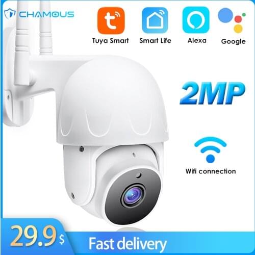 TUYA Video Surveillance Camera 1080P IP Camera WiFi CCTV Google Home Alexa Security Camera Outdoor PTZ Home Mini Dome Camera