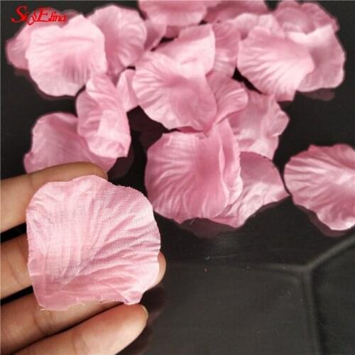 Wholesale 1000PCS / batch Rose Petals Wedding Decoration Romantic Simulation Rose Red Wedding Accessories 5Z