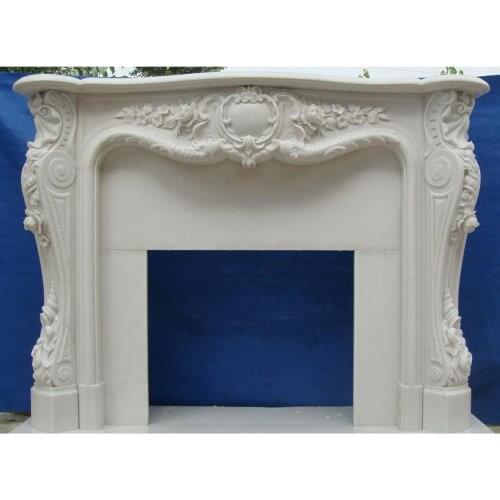 Stone marble fireplace mantel luxurious French royal style custom made carved stone furniture
