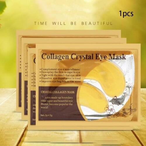 20Packs 24K Gold Crystal Collagen Eye Mask Patch Pad Moisturizing Anti Aging Puffiness Dark Circle Remover Eye Bags Skin Care