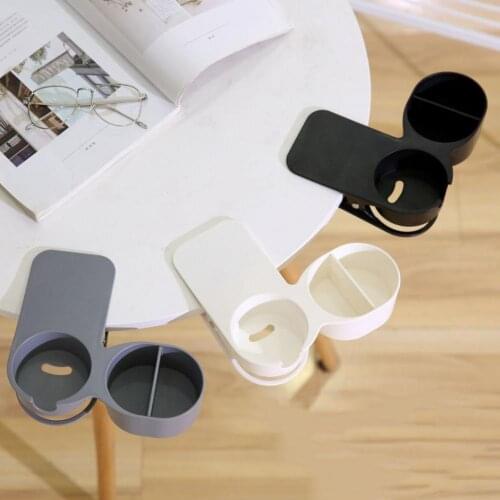7 Solid Colors Creative Abs Cup Holder Clip Space-Saving With Storage Case Cupholder Desk Bottle Stand Clamp Office Accessories