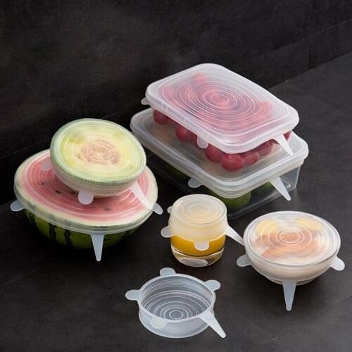 Food Covers Sealed Box Lid Packing Lids Silicone Fresh Storage Case Stretch Fridge Food Container Cover Water Cup Elasticity