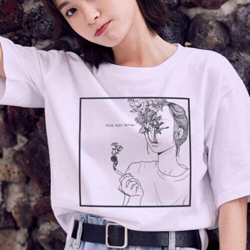 Summer female t-shirt that girl said to me print t-shirt fashion beautiful girl t-shirt Harajuku graphic t-shirt women top