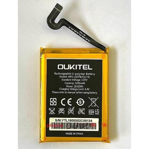 Original oukitel wp3 phone battery 5200mah 3.85V for oukitel wp3 phone battery