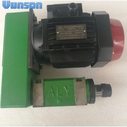 ER20 Collet Chuck 750W 0.75KW 1hp Power Head 60mm Dia. Drilling Boring Machine Tool Spindle Max.3000rpm with 380V 3Phase Motor