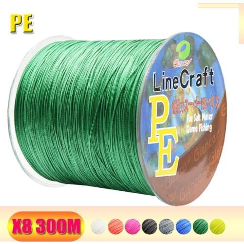 PE 8 Strands 10-220LB Braided Fishing Line 300M Multifilament Braid Lines Lake River Fishing 10 15 18 25 30 40 60 80 100 120LB