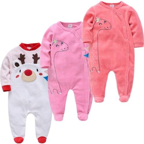 Christmas 0-12M Toddler Girl Sleepwear Underwear Newborn Cartoon Infant Pajamas Baby Winter Clothes Girls Pajama Kids Sleeper