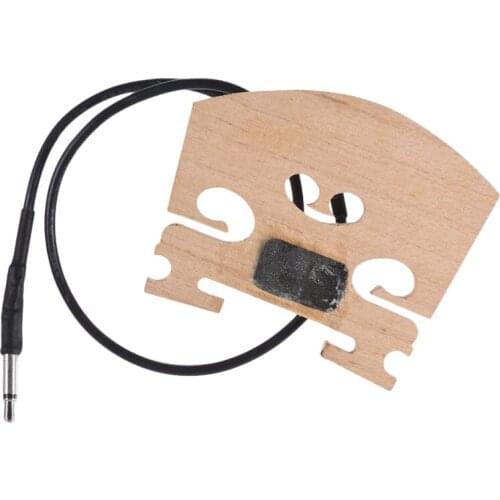 Violin Bridge With Internally Mounted Piezo Pickup For 4/4 Full Size Electric Violin Parts Replacement