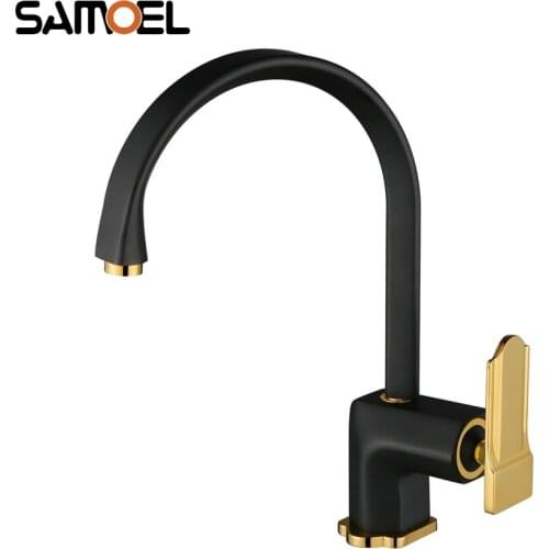 Bathroom kitchen faucet black bronze black faucet 360 Swivel kitchen mixer single handle sink taps B3292