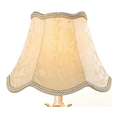 European-Style Court Lampshade Fabric Table Lamp Shade Accessories Hotel Bedroom Bedside Floor Lamp Shell Cover