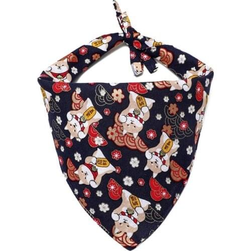 Pet Dog Grooming Product Japanese Style Pet Dog Bandana Scarf Colorful Flower Pet Dog Bandana Bibs Dog Accessories