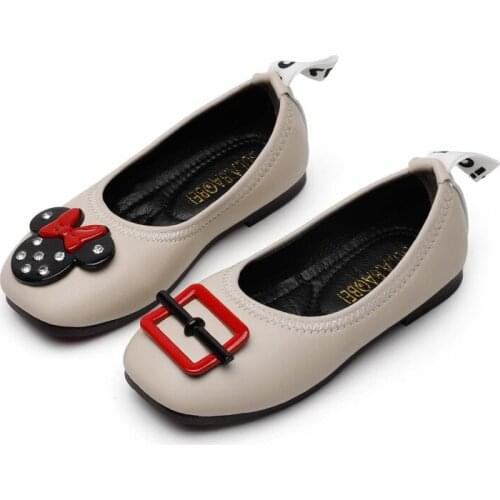 Disney girls cute cartoon princess shoes 2020 autumn new Korean Mickey mouse fashion soft sole non-slip shoes