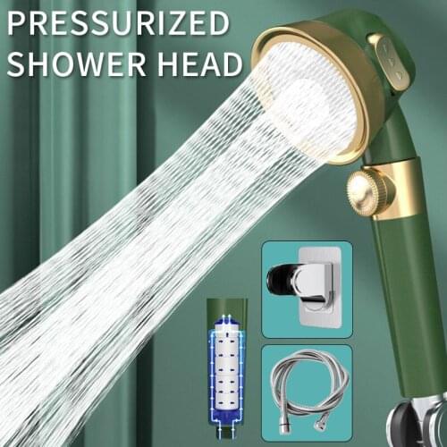 Upgrade Shower Head Set 3 Modes Adjustable Water Saving Shower Head ABS Handheld High Pressure Spray Nozzle Bathroom Accessories