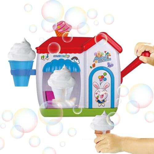 Bubble Machine Toy ABS Durable Safe Bubble Ice Cream Blower Maker Bath Water Toy enjoy the bath time for Children Toddlers