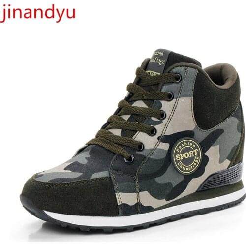 Women Shoes Size 42 Platform Sneakers Wedges Shoes for Women Heels Camouflage Army Green Trainers Fashion Sport Shoes Women