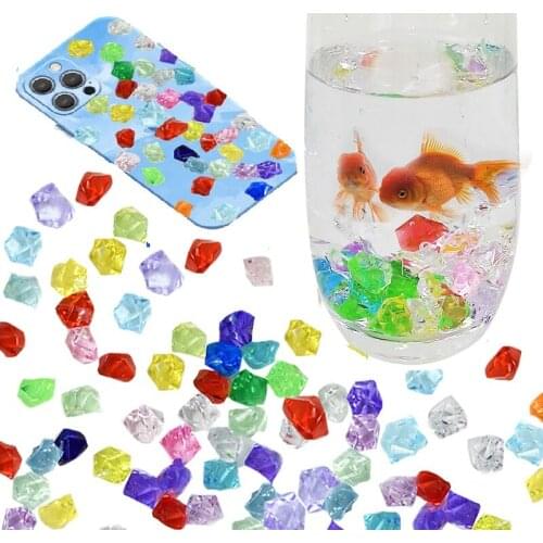 1000Pcs/Lot Acrylic Colorful Crystal Stone Bead Faux Crystal Stone For Vase fill Home Decor DIY Phone Case Jewelry Making Supply