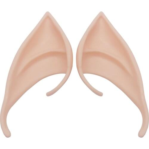 1Pair Elf Ears Halloween False Ears Cosplay Props Fairy Cosplay Costumes Soft Christmas Party Mask Halloween Decoration