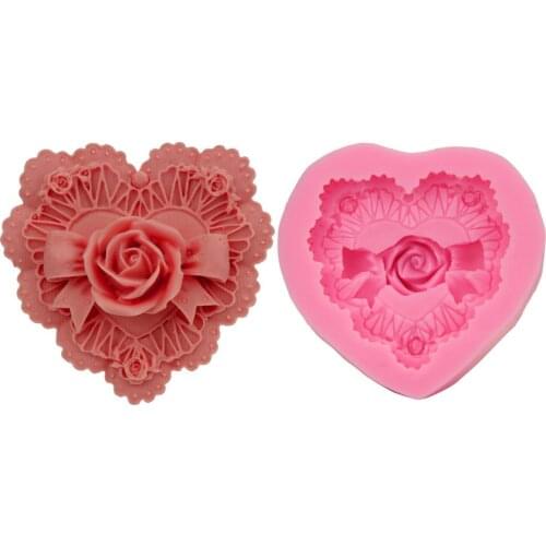 1 Pcs Rose Heart Silicone Soap Mold Crafts Handmade Craft 3D Insect Soap Mold Soap Molds For Soap Making Soap DIY Tool