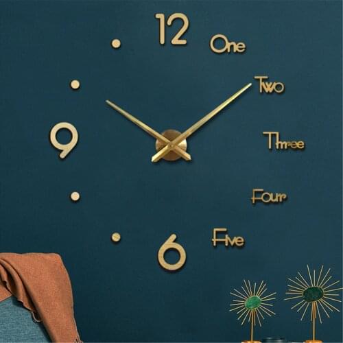 3D Diy Wall Clocks Frameless Wall Mute Clock 3D Mirror Surface Sticker Home Office Decor Living Room Quartz Hanging Watch