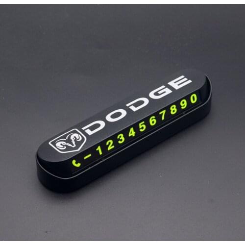 Car Styling Temporary Parking Card Phone Number Card Plate Park Stop For Dodge Challenger RAM 1500 Charger Avenger Caliber Nitro