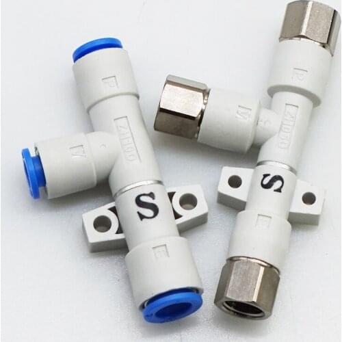 Free shippingZH13DS-08-10-10 Quick Connector Pneumatic Air Exhaust Vacuum Ejector Body Ported Type Without Silencer SMC Type