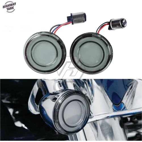 Motorcycle 1157 Bullet Style LED Front Turn Signal Conversions Case for Harley Touring Dyna 2002-2017 Sportster XL 2002-2021