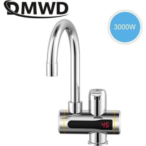 Electric Kitchen Water Heater Tap LED Digital Temperature Display Instant Hot Water Faucet Tankless Cold Heating Tap
