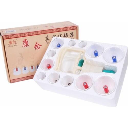 2016 hot sale 12 cans of cupping therapy Thickening cupping apparatus household care vacuum resistance to fall off