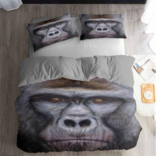 HELENGILI 3D Bedding Set Animals faces animals heads Print Duvet cover set bedclothes with pillowcase bed set home Textiles