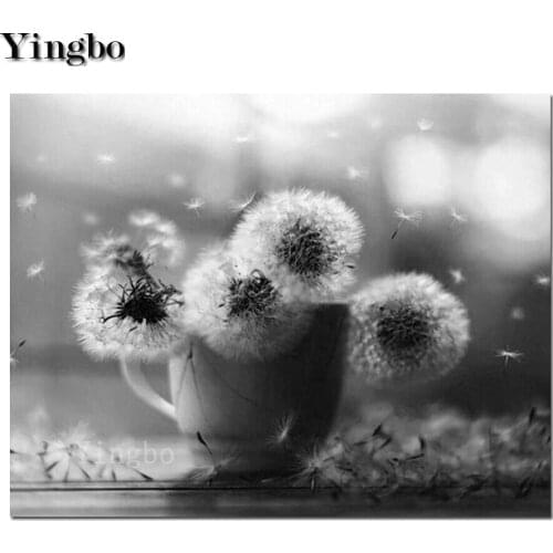 5D Needlework Diamond Embroidery Dandelion Painting With Diamonds Mosaic Picture by numbers Full Drill Rhinestone decor gift