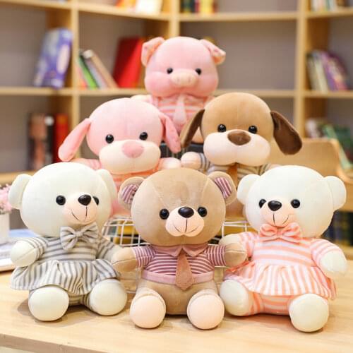 23cm Kawaii Teddy Beay Plush Toy Soft Bear Stuffed Cartoon Animal Doll Car Bedroom Decor Long Ears Dog Doll Kids Birthday Gift