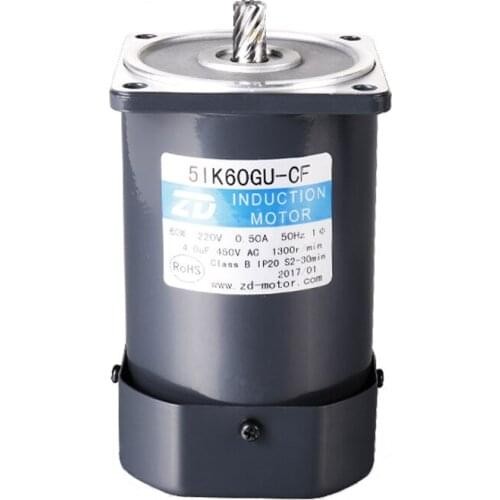 Miniature 90mm60wGU shaft three-phase AC gear reducer asynchronous brake motor