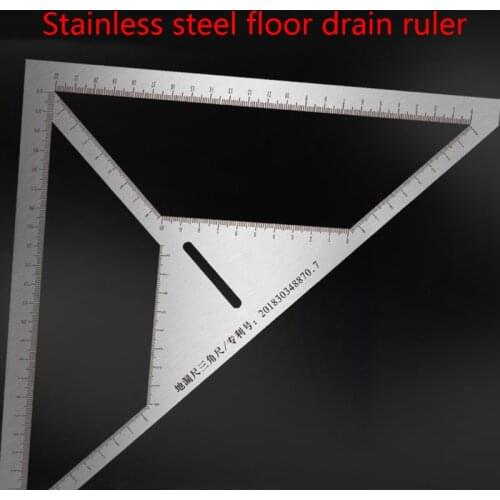 Multifunctional Triangle Floor Drain Ruler Stainless Steel Angle Rulers Durable Dropshipping