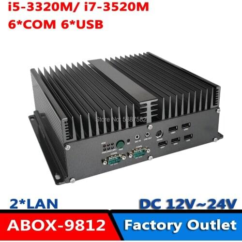 Industrial Computer Onboard 4GB RAM Embedded Fanless IPC i7-3520M /i5-3320M