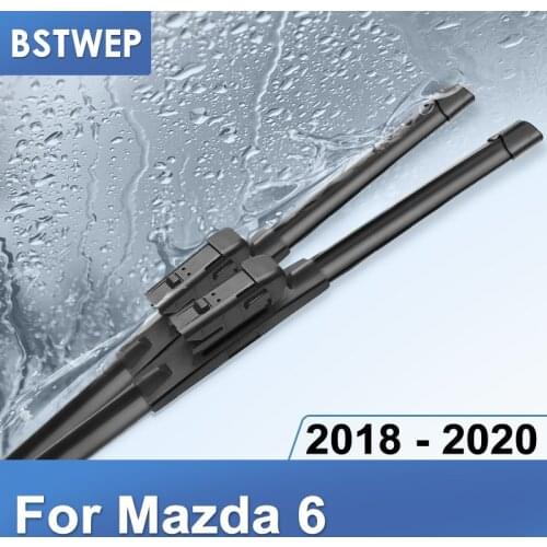 BSTWEP Wiper Blades for Mazda 6 Fit Push button Model Year 2018 2019 2020